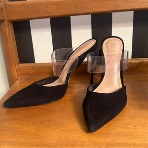 Schutz Sionne Suede & Vinyl Mule 8.5